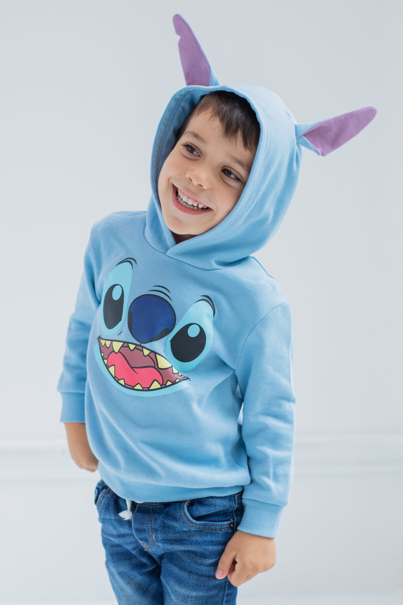 Disney Lilo & Stitch Little Girls Fleece Fur Sweatshirt Toddler to Big Kid