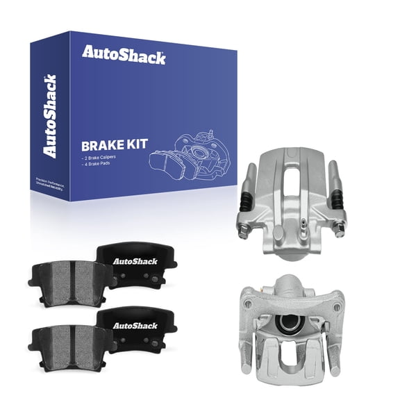 AutoShack Rear Brake Calipers   Ceramic Brake Pads Replacement for 2014 Dodge Avenger 6-PC Kit