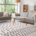 thumbnail image 3 of Junovo Area Rug Boho Rugs Geometric Abstract Rugs for Living Room,Cream White,8'x10', 3 of 7