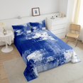 thumbnail image 4 of Erosebridal Gradient Ombre Bedding King Comforter Set,Abstract Artwork Bedding Sets King with Comforter,Microfiber Reversible Comforter Sets King Size,Oil Painting Decor,3pcs, 4 of 8