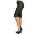 thumbnail image 3 of COUVER Women Ultra Stretchy Classic 5 Pocket Jeggings Bermuda Shorts Black L, 3 of 7