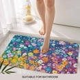 thumbnail image 6 of Colorful Spring Floral Doormat Outdoor Entrance 24"x36", Modern Oil Painting Abstract Art Absorb Moisture Dirt Door Mats, Non-Slip Rubber Backing Floor Mats Indoor, Low-Profile Front Door Rugs, 6 of 9