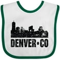 thumbnail image 3 of Inktastic Denver Colorado Skyline Grunge Boys or Girls Baby Bib, 3 of 4