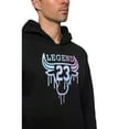 thumbnail image 4 of Victorious Men's Iridescent Bull Fleece Pullover Graphic Hoodie JK5032 - Black - Small - II14A, 4 of 5