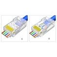 thumbnail image 3 of MesaSe 100pcs CAT6 CAT5E Passent par RJ45 Connecteurs de Réseau de Prise UTP 8P8C Extrémité de Sertissage, 3 of 3