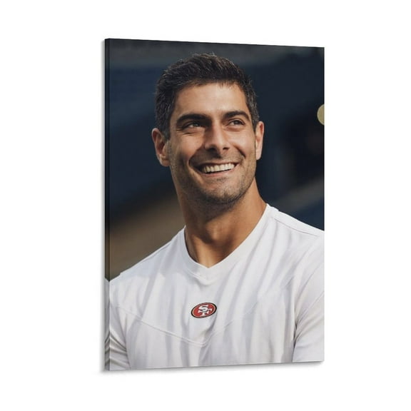 Jimmy Garoppolo Posters Art (2) Canvas Wall Art Prints Poster Gifts Photo Picture Painting Posters Room Decor Home Decorative 16x24inch(40x60cm)