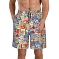thumbnail image 1 of Fotbe Set Of Travel Vintage Trajes de Baño Estampados para Hombre, Shorts de Verano de Secado Rápido, Ropa de Playa, Bañadores-X-Large, 1 of 6