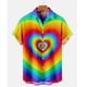 thumbnail image 2 of Camisa de verano de gran tamaño con estampado romántico de arcoíris para hombre, camisetas de manga corta con estampado digital, camisa hawaiana para hombre, 2 of 5