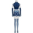 thumbnail image 4 of Ahsoka Tano Blue Battle Suit Outfit with Crop Top and Mini Skirt Full Set for Women Party or Stage Events, 4 of 6