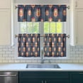 thumbnail image 3 of Kitchen Curtains 24 Inch Short - 3 Panel Set, Rod Pocket Window Curtain, 100% Polyester for Farmhouse, Cafe, Kitchen, Living Room, Bedroom, Galaxy & Space-Themed Design, Easy Wash, 3 of 4