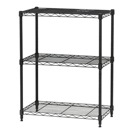 

IRIS USA Wire Shelving Unit 3-Tier Basic Storage Shelf Black