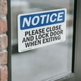 thumbnail image 4 of Please Close And Lock Door When Exiting OSHA Notice Vinyl Decal Label 5 Inch x 3.5 Inch - 5 Pack, 4 of 6