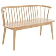 thumbnail image 4 of Safavieh Blanchard Classic Bench No Spindle Rubberwood Classic Indoor Bench, Natural, 4 of 11