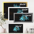 thumbnail image 4 of Designart 'Top View of White and Blue Flower' Traditional Framed Art Print, 4 of 4
