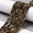 thumbnail image 3 of 20strands Electroplate Glass Beads Strands Half Plated Faceted Round Golden Plated 3x2.5mm Hole: 0.7mm about 149pcs/strand 14.57''(37cm), 3 of 5