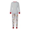 thumbnail image 5 of Elippeo Family Matching Christmas Pajamas, Baby Romper/Pet Clothes/Letter Snowflake Elk Print Long Sleeve Tops and Pants Sleepwear Set, 5 of 10