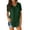 Dark Green, variant on Women's Cotton V Neck T-Shirt Short Sleeve Solid Color Tee Casual Fit Tee Breathable Summer Fashion Tops with Curved Hem and Relaxed Fit Wine XXL
