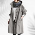 thumbnail image 4 of Anoraks pour Femmes, Veste Imperméable Confortable, Manteau à Capuche Élégant, Grande Taille, Réversible, Coupe-Vent, 4 of 7