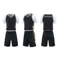thumbnail image 2 of HXWCHs Girls Boys Basketball Shirt and Shorts 2 Piece Printed Sports Uniform Set for Kids Youth Size: 4XL Black, 2 of 6