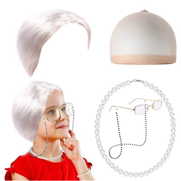 LHWEN Old Lady Costume for Kids 100 Days of School Set  display picture 2
