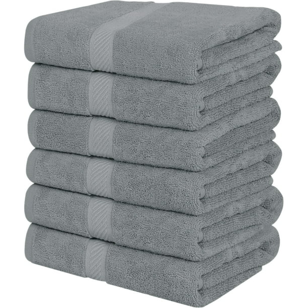 Juego de toallas de baño Utopia Towels, paquete de 6, 100% algodón hilado en anillos