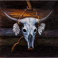 thumbnail image 3 of Atelier B Art Studio 12x12 Black Modern Framed Museum Art Print Titled - HANGED BULL SKULL, 3 of 5