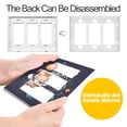 thumbnail image 4 of Yayeee Rocker Switch Wall Plate 2-Gang 4.7"x4.6" Home Decorative Outlet Cover, Black Record, 4 of 6