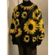 thumbnail image 1 of Suéteres florales flocados para hombres, ropa de punto holgada, estilo japonés, Retro, High Street, Harajuku, primavera y otoño, 1 of 5