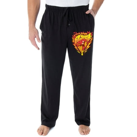 

DC Comics Men s The Flash Burning It Up Logo Loungewear Pajama Pants (LG)