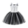 thumbnail image 3 of CUZIBR Toddler Kids Deer Girls Christmas Dresses Vintage A-line Colorful Girl Tulle Tutu Dress Mesh Princess Outfits Sets Cozy Dailywear For Child,Grey,7-8 Years, 3 of 4