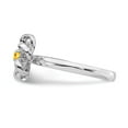 thumbnail image 3 of Sterling Silver Stackable Expressions Polished 0.10 Ct. Citrine Flower Ring Size 8, 3 of 5