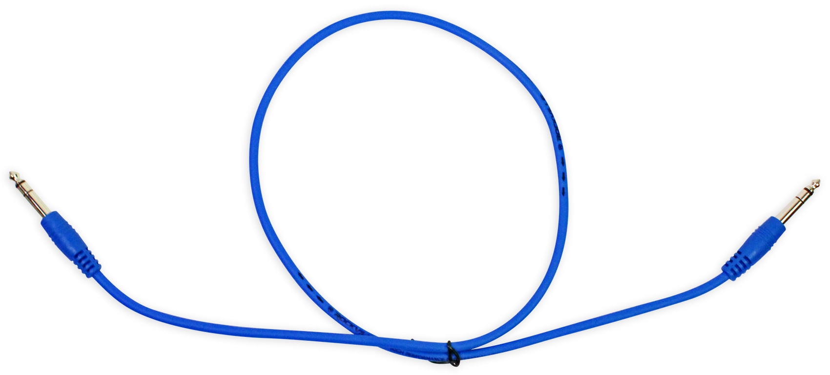 24 Rockville RCTR103BL Blue 3' 1/4'' TRS to 1/4'' TRS Cable 100% Copper