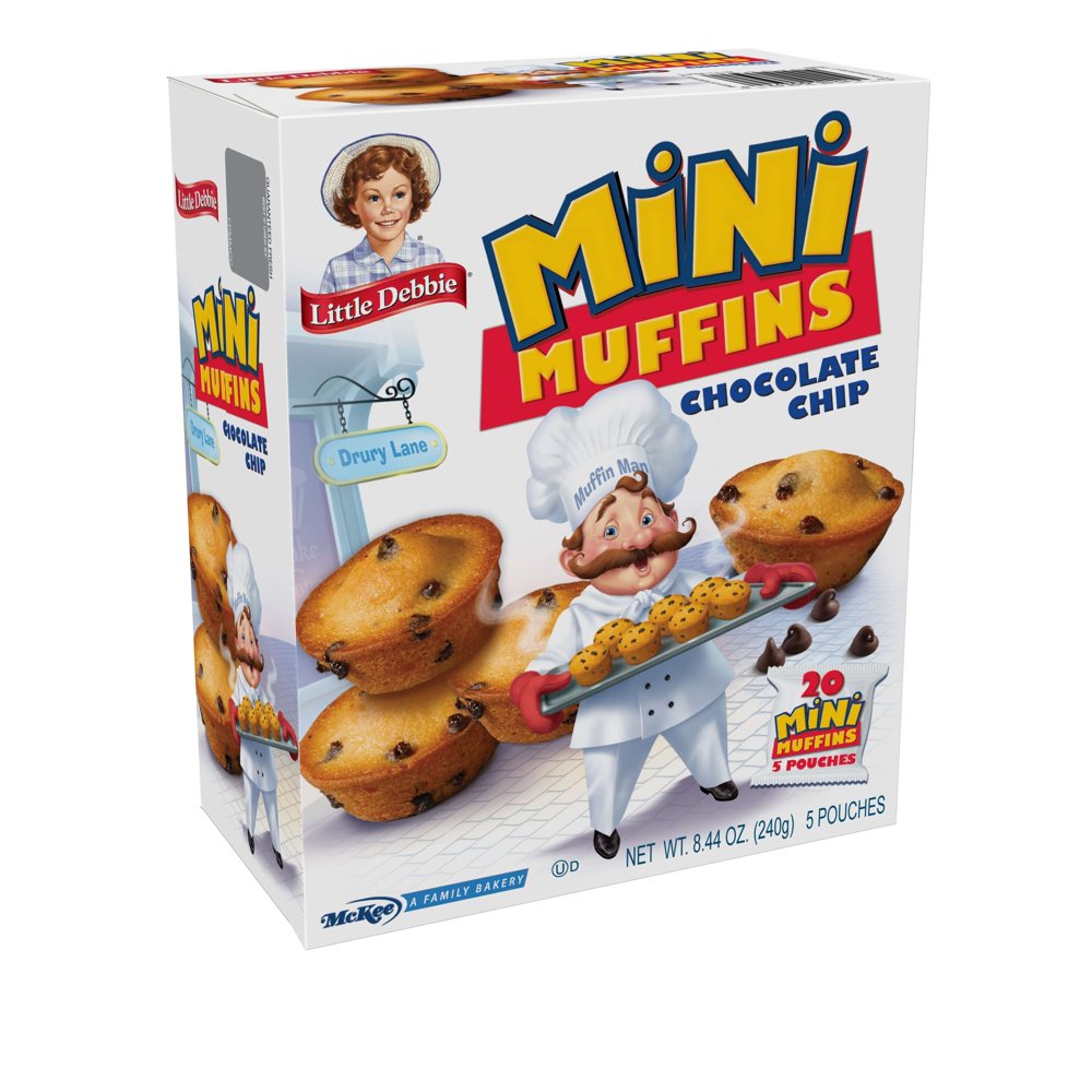 Little Debbie Chocolate Chip Mini Muffins, 6 Boxes of BiteSized