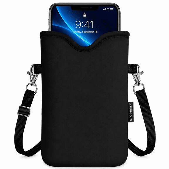 Phone Sleeve Pouch Case Bag with Crossbody Strap Neck Lanyard,Shockproof Universal Phone Bag