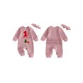 thumbnail image 2 of Cjfdfy Newborn Baby Boy Girl Christmas Fall Outfit Christmas Tree Present Box Embroidery Romper Headband Infant Cute My 1St Christmas Fall Winter Holiday Set 0-18M, 2 of 9