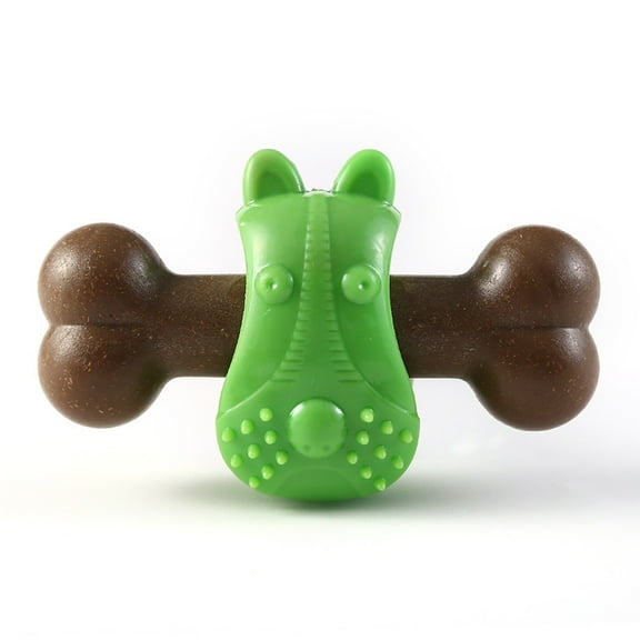 Pet Dog Rubber Bone Chewing Toy for Small and Medium Dogs Durable and Teeth Cleaning