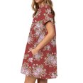 thumbnail image 5 of Fesfesfes House Dress for Women Casual Loose Sun Dress Short Sleeve V-Neck Dress with Pockets Ladies Knee Length Dress Gifts for Her, 5 of 5