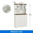 thumbnail image 4 of Uforic Kitchen Pantry Cabinet with Doors & Shelves, Storage Cabinet with Tilt Out Design for 13-gal Trash Bin, White, 4 of 8
