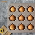 thumbnail image 7 of CHEFMADE Muffin Cake Pan, 12-Cavity Non-Stick Chestnut-Shaped Bakeware, Dishwasher Safe Oven Baking Pan (Champagne Gold), 7 of 7