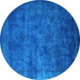 thumbnail image 1 of Ahgly Company Indoor Round Oriental Light Blue Industrial Area Rugs, 7' Round, 1 of 4