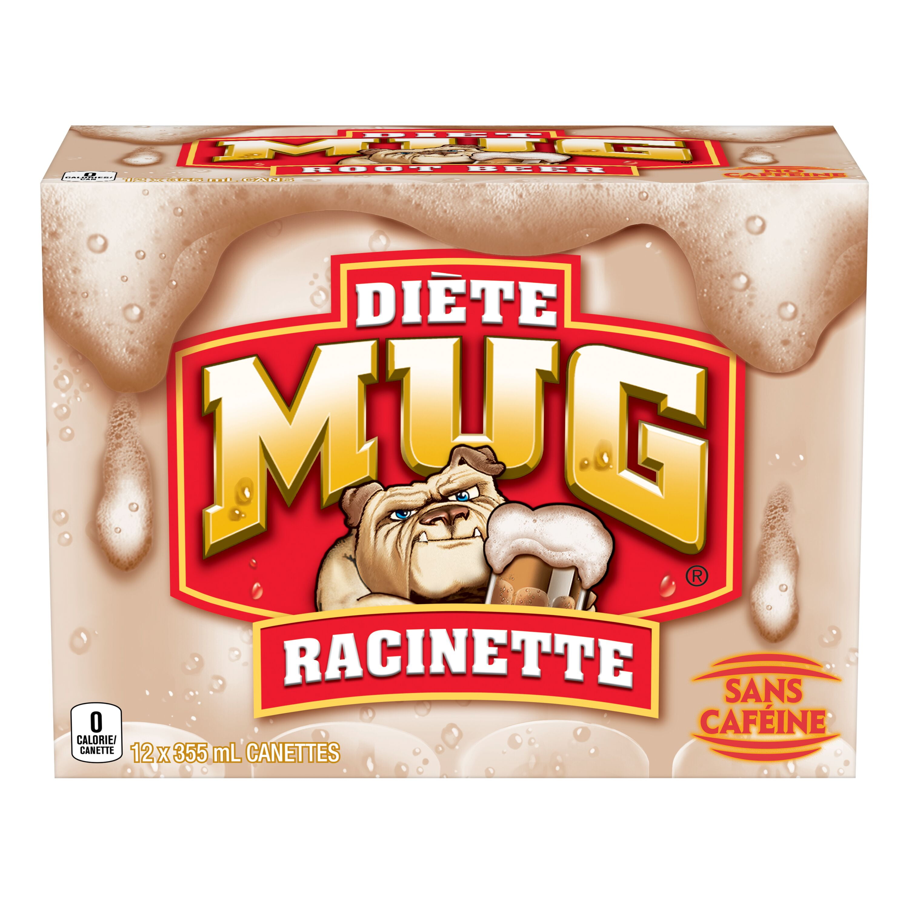 Mug Diet Root Beer No Caffeine 12 x 355 mL, Cans, 12 x 355 mL