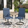 thumbnail image 6 of ELPOSUN Patio Swivel Chairs Set of 4, Outdoor Dining Chairs High Back Padded All Weather Breathable Textilene Outdoor Swivel Chairs with Metal Rocking Frame for Lawn Garden Backyard Deck, Navy, 6 of 6
