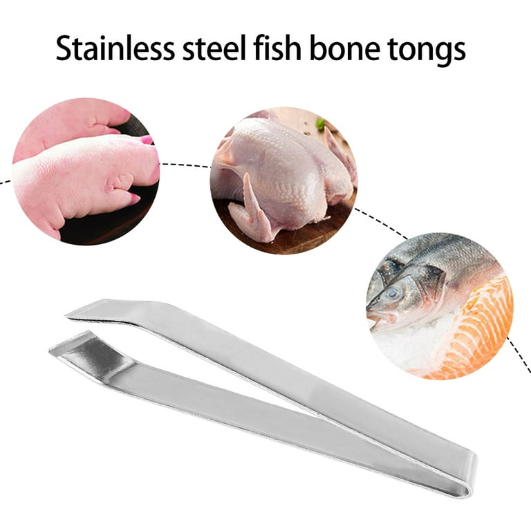 Duety Fish Bone Tweezers，Kitchen Tweezers，Stainless Steel Flat
