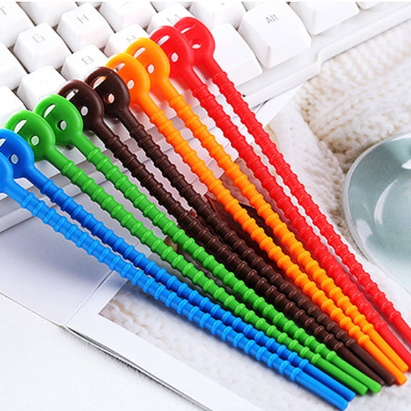 HONMEET Silicone Wire Organizers Assorted Colors for Home Cable Management