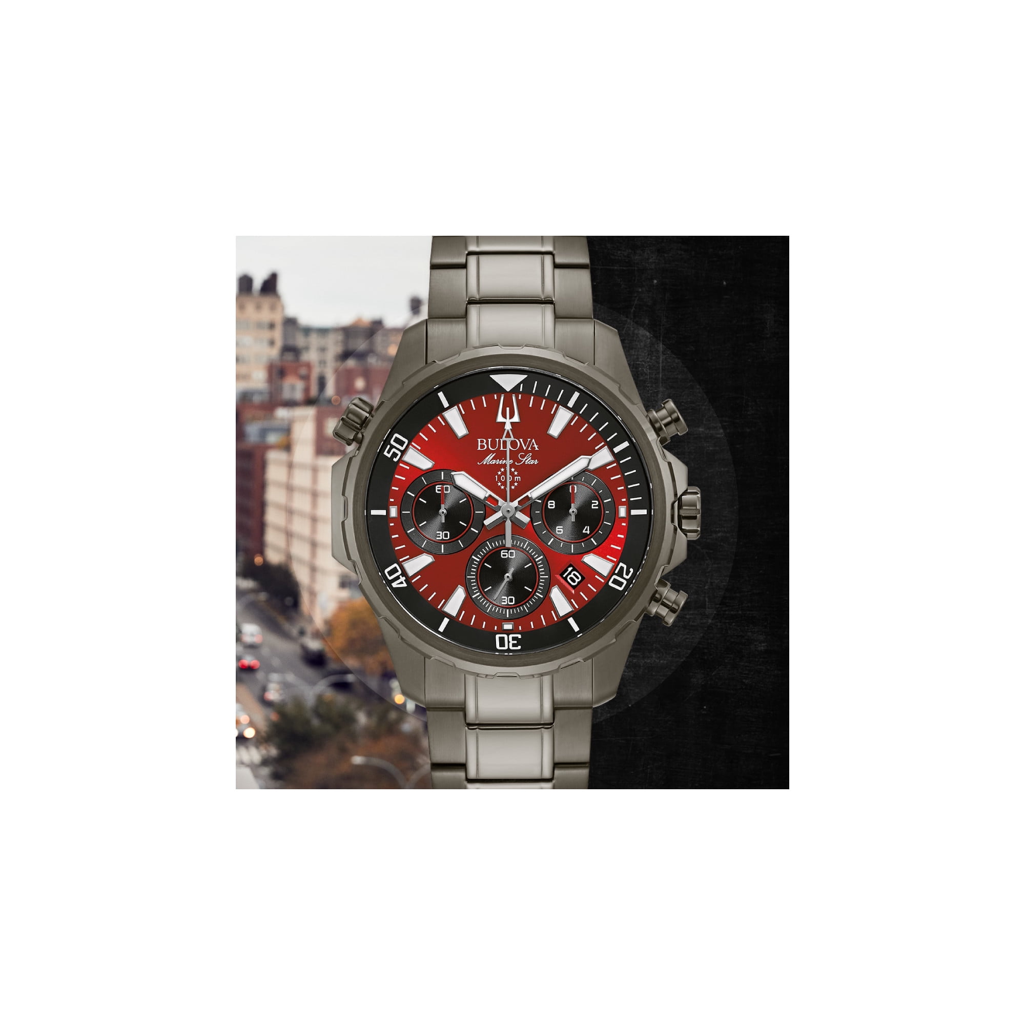 Bulova red face clearance watch