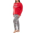 thumbnail image 4 of Jaclyn Women and Women's Plus Holiday Printed Long Sleeve Pajama Set, 4 of 5