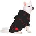 thumbnail image 2 of Bingfone Cardiogram And Heart Dog Clothes Hoodie, Pet Winter Coat,Puppy Sweatshirts For Small Dogs Boy Girl,Suitable For All Breeds-Medium, 2 of 8