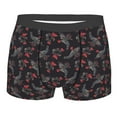 thumbnail image 3 of Haiem Black Roosters Men's Boxer Briefs, Every Day Comfort Stretch Cotton Moisture-Wicking Underwear-Small, 3 of 8