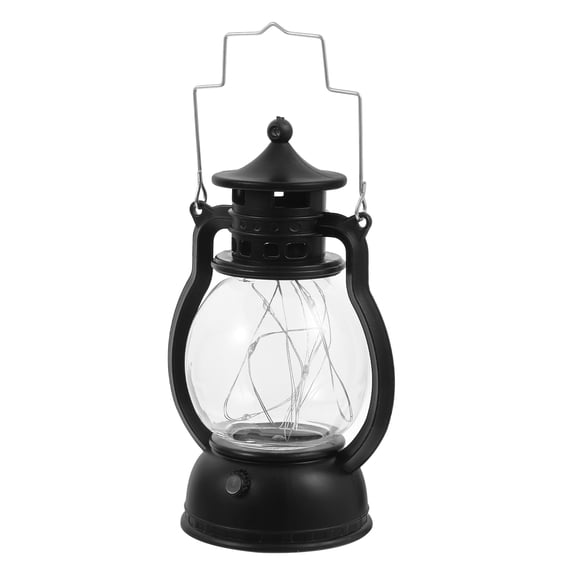 BESTYASH Portable Black Camping Oil Lamp with Adjustable Brightness for Outdoor Use