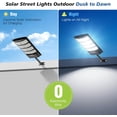 thumbnail image 6 of Solar Lights Outdoor Solar Powered Outdoor Lights Solar Street Lights Pole Barn Commercial Parking Lot Lights Outdoor Dusk to Dawn Solar Security Flood Light Motion Sensor Remote Control Led Lamp, 6 of 9
